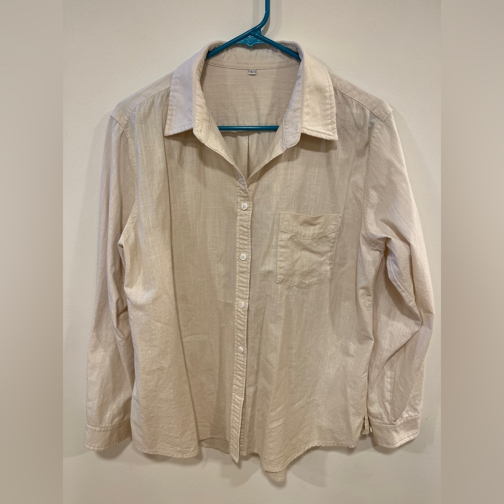 Cream Button-Up Shirt